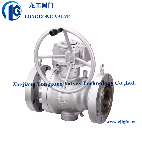 API 6D и API608 Литая сталь, Wcb, углеродистая сталь, нержавеющая сталь CF8, CF8m, A105/F304/F316 2PC Фланцевый шаровой кран на цапфе трубопровода с приводом