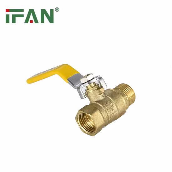 Pn25 600wog запорный латунный газовый шаровой клапан с желтой ручкой DN15 3 Wayt с внутренней резьбой